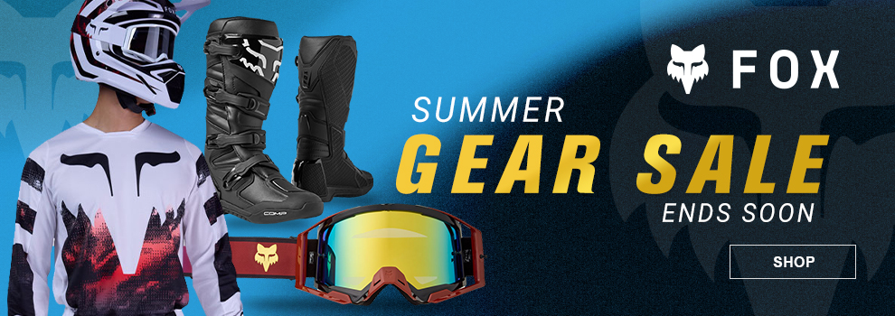 Fox Summer Gear Sale, Ends soon, Shop button